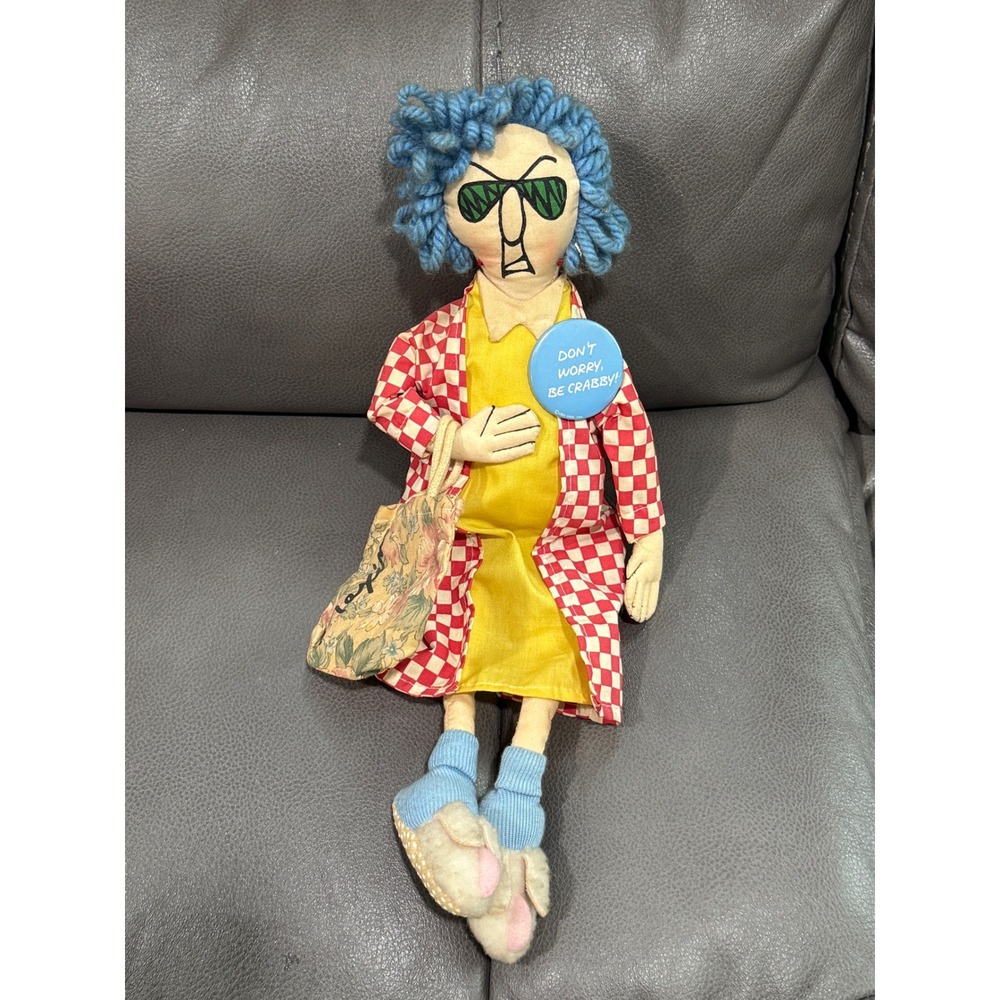 Vintage Hallmark‎ Maxine Rag Doll Shoebox Greetings Don't Worry Be Crabby Plush